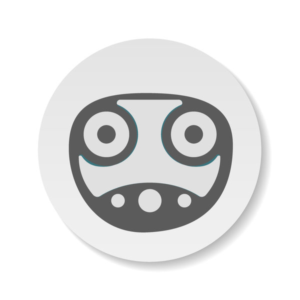 Illustration showing head-on view of the Tesla proprietary charging connector